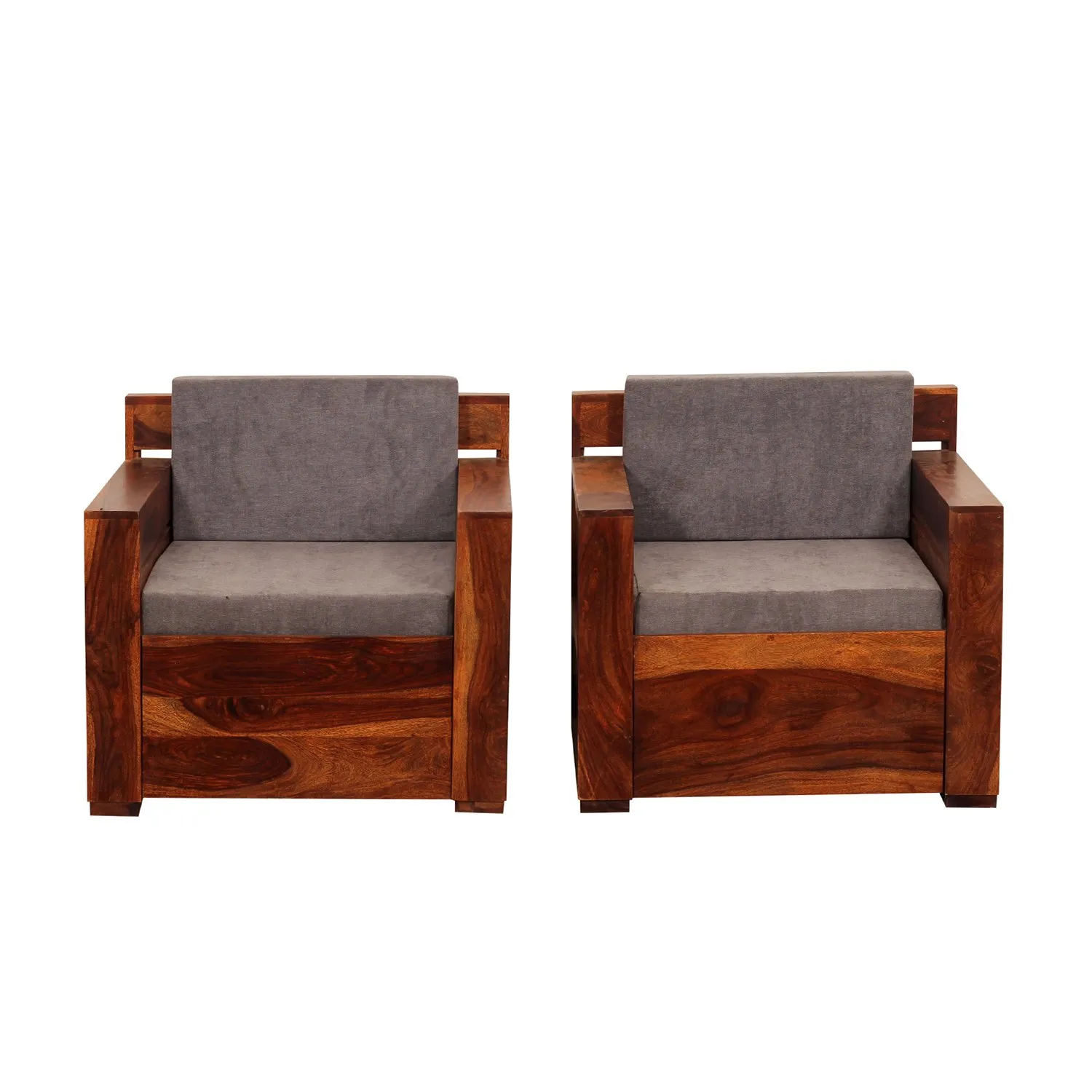 Royal Finish MirageMingle 1 Seater Double Sofa With Cushions wooden sofa set image 10