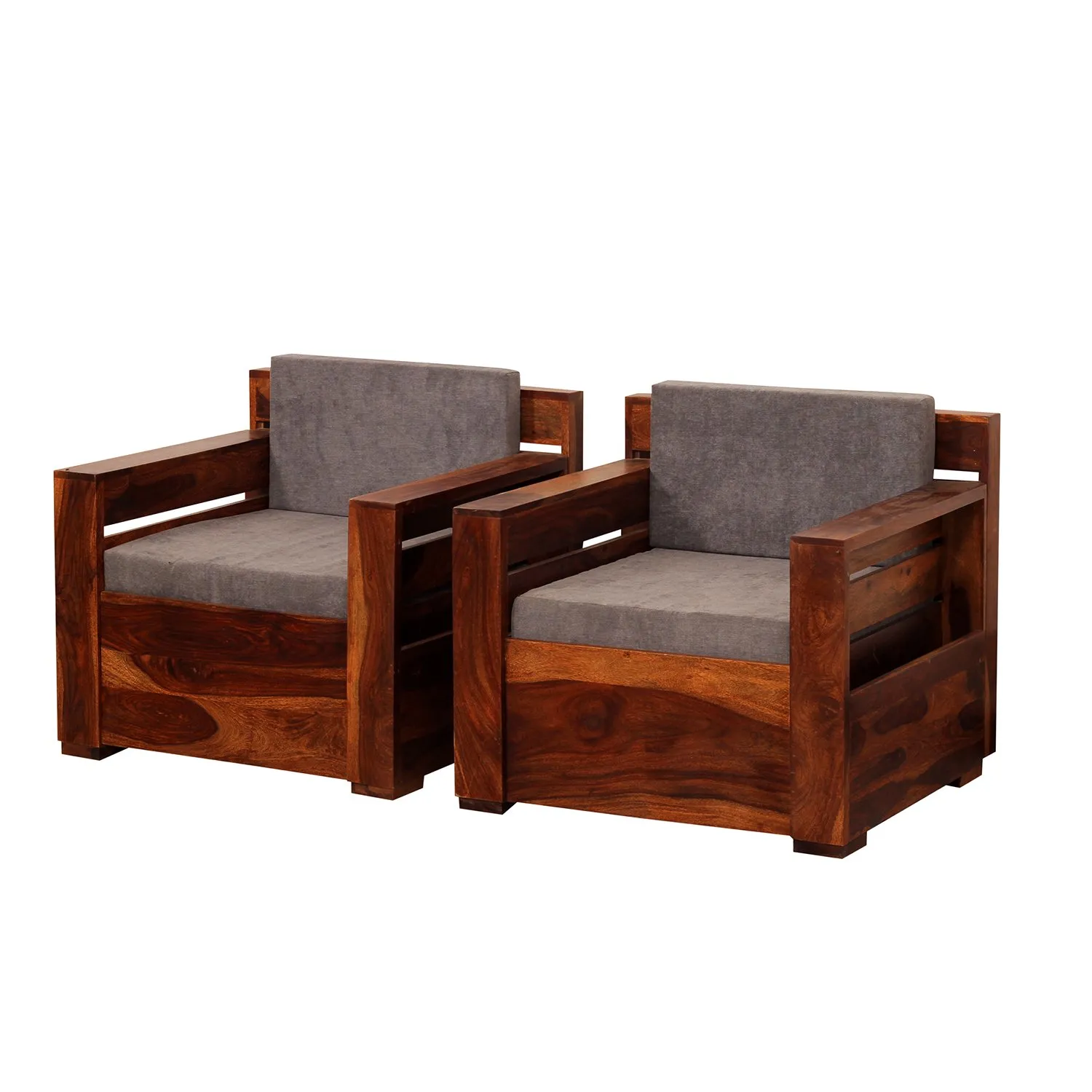 Royal Finish MirageMingle 1 Seater Double Sofa With Cushions wooden sofa set image 11