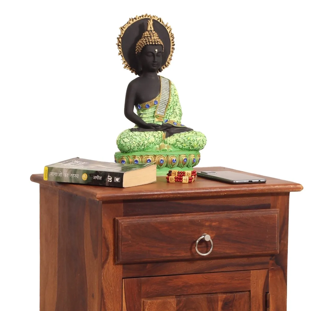 Royal Finish Stellar Bedside Table In Furniture Sheesham Wood In Natural sheesham wood bed image 8