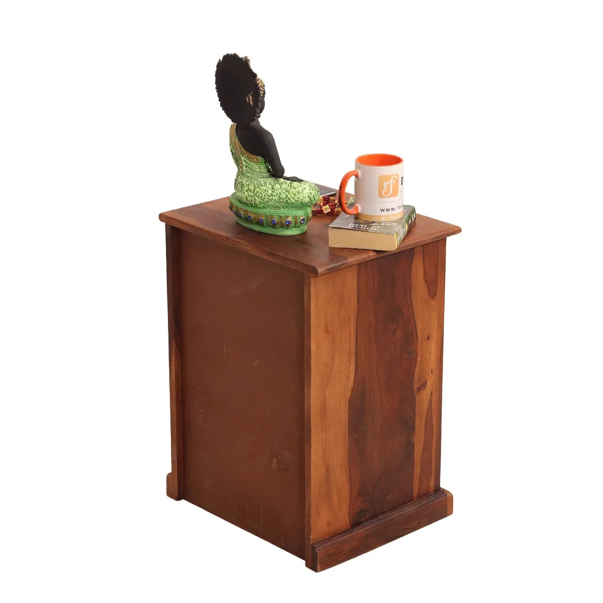 Royal Finish Stellar Bedside Table In Furniture Sheesham Wood In Natural sheesham wood bed image 11