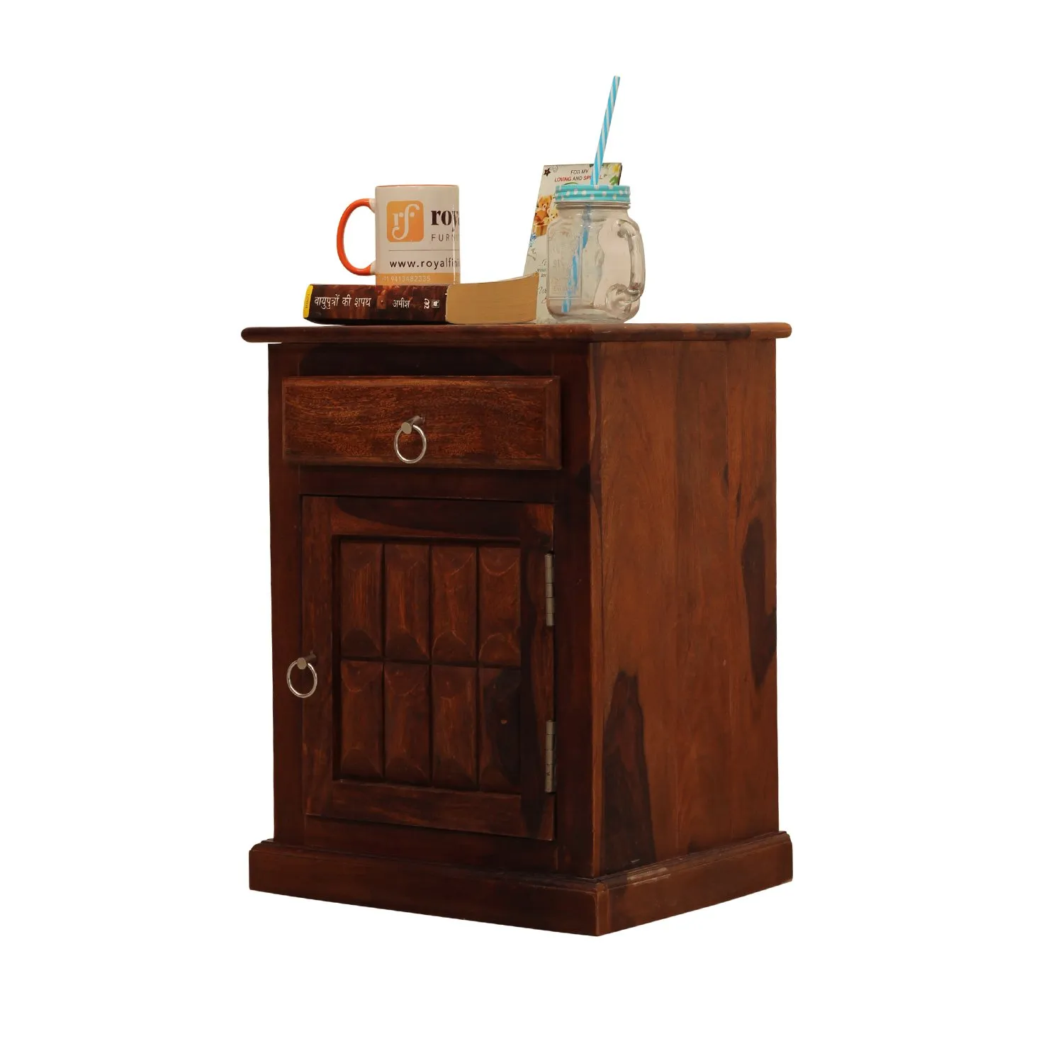 Royal Finish Celiko Double Bedside Table In Furniture Sheesham In Natural Colour sheesham wood bed image 10