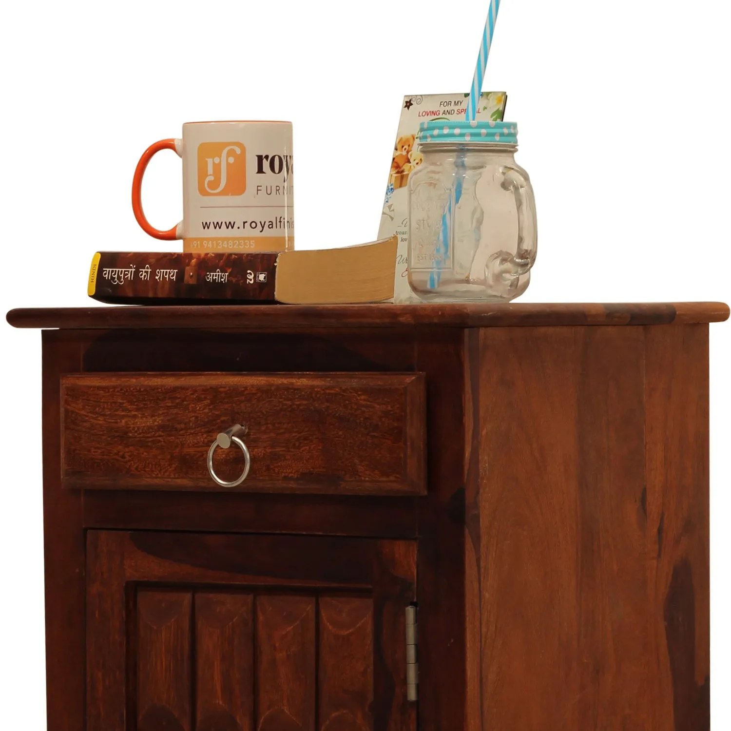 Royal Finish Celiko Double Bedside Table In Furniture Sheesham In Natural Colour sheesham wood bed image 11