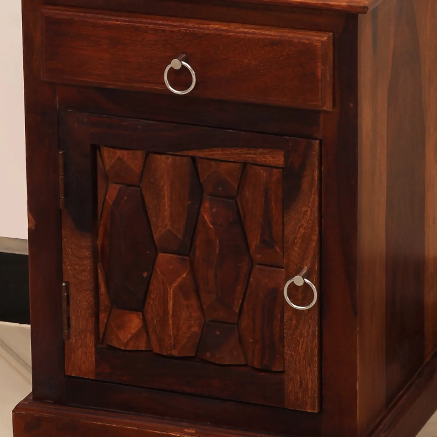 Royal Finish SouthSeista Bedside Table In Furniture Sheesham Wood In Natural sheesham wood bed image 5