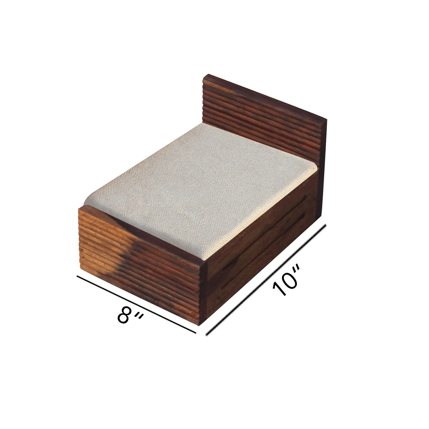 Royal Finish Liner Wooden Laddu Gopal Bed(20.32 cm W x 25.4 cm L x 22.86 cm H) sheesham wood bed image 2