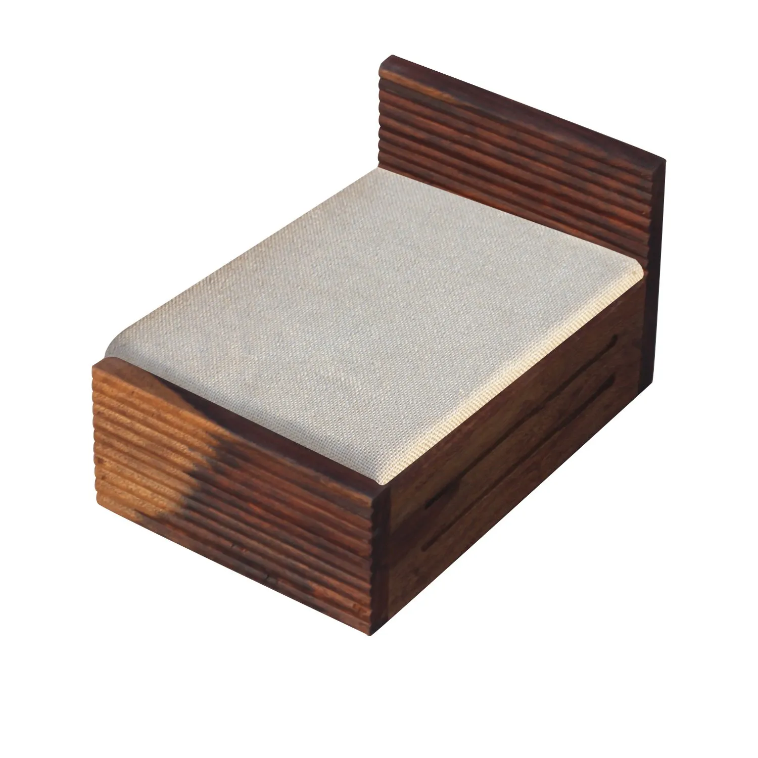 Royal Finish Liner Wooden Laddu Gopal Bed(20.32 cm W x 25.4 cm L x 22.86 cm H) sheesham wood bed image 3