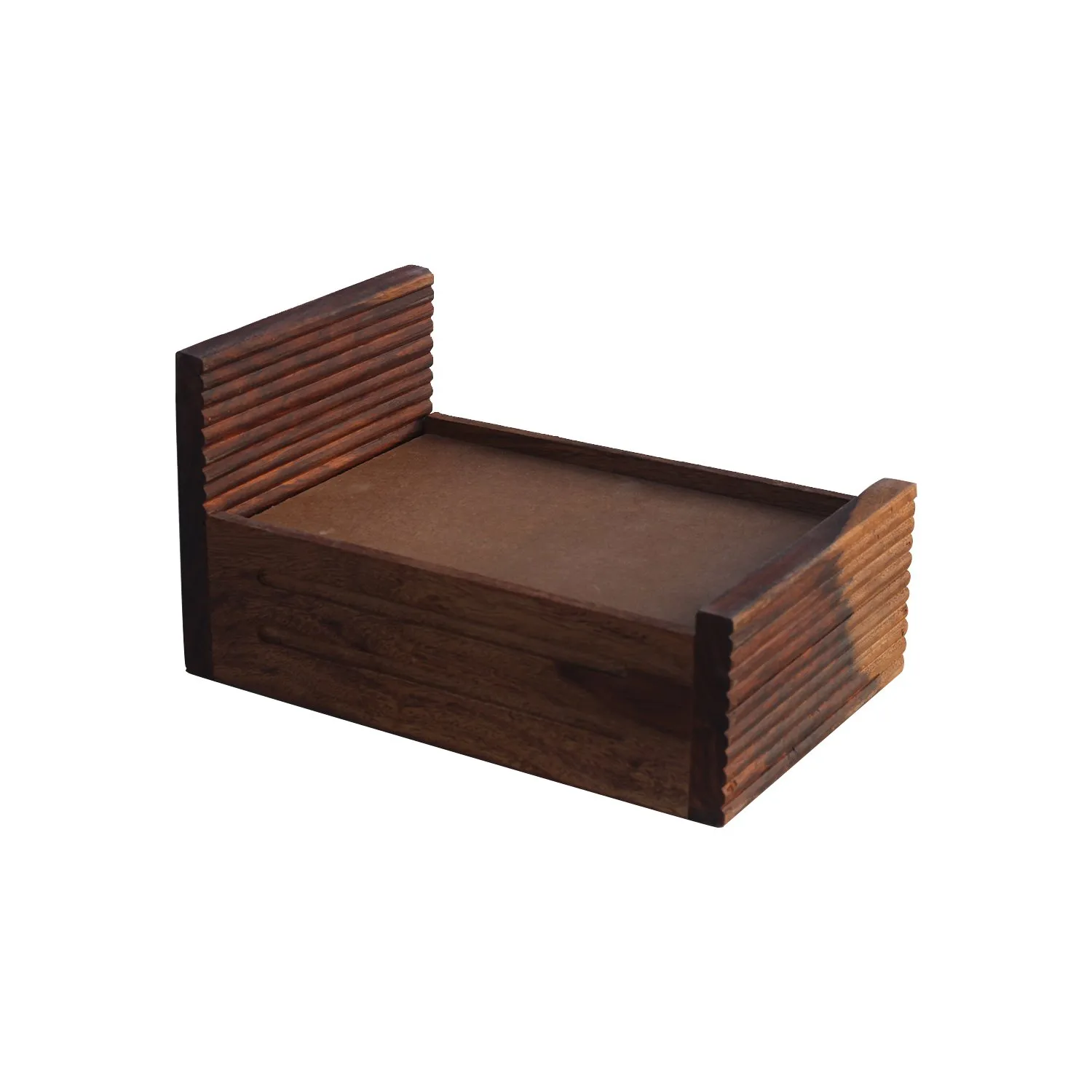 Royal Finish Liner Wooden Laddu Gopal Bed(20.32 cm W x 25.4 cm L x 22.86 cm H) sheesham wood bed image 5