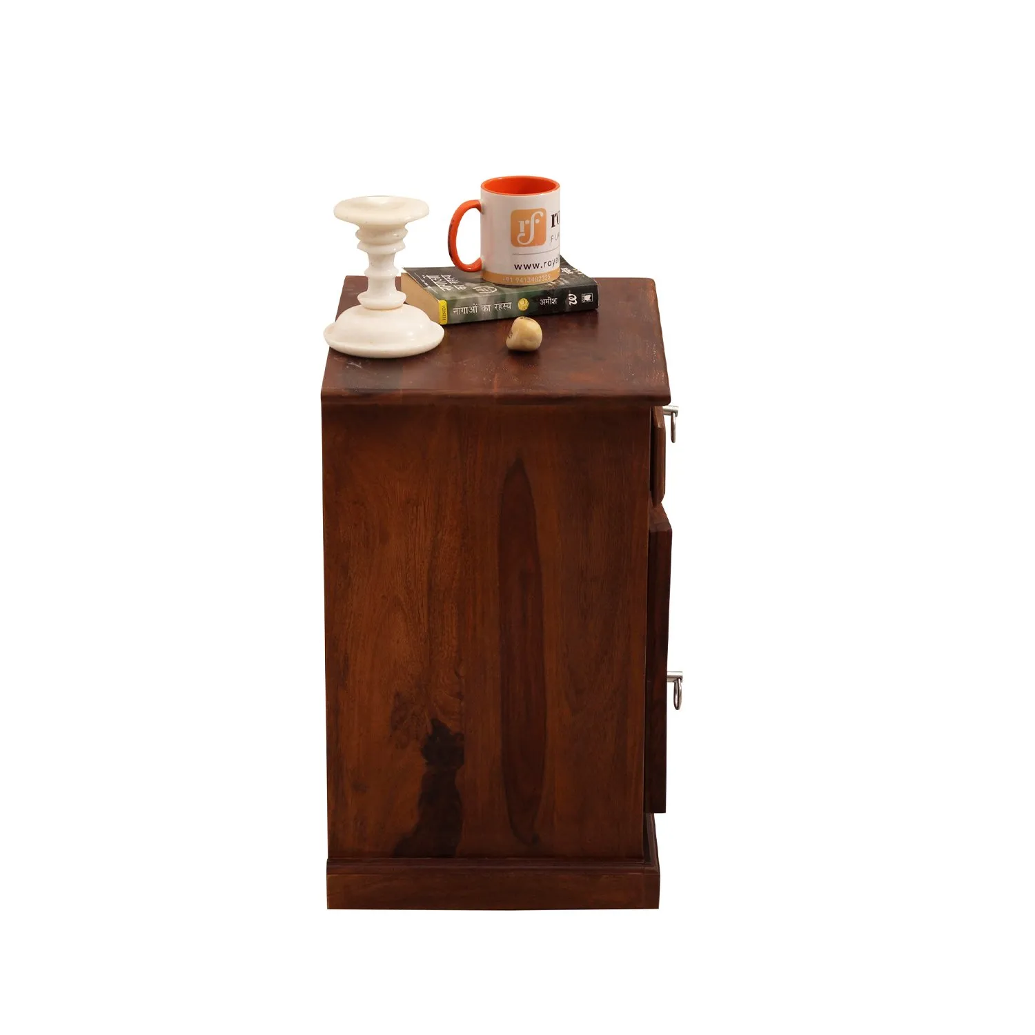 Royal Finish Floresque Bedside Table In Furniture Sheesham Wood In Natural sheesham wood bed image 10