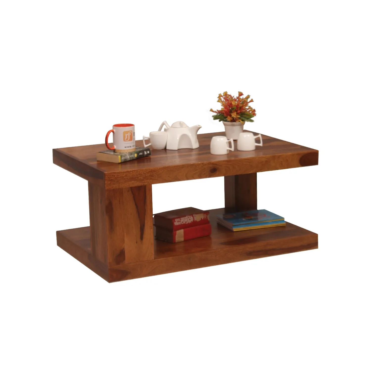 Royal Finish Alpino Center Table in Sheesham Wood With Natural Colour wooden center table image 4