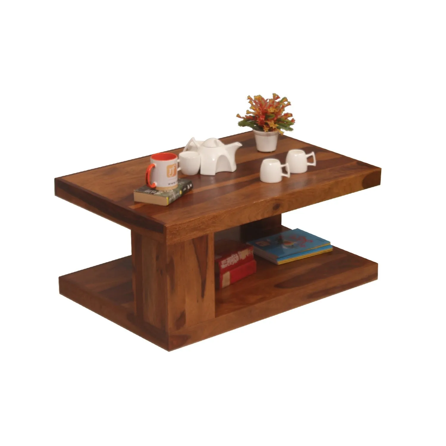 Royal Finish Alpino Center Table in Sheesham Wood With Natural Colour wooden center table image 6