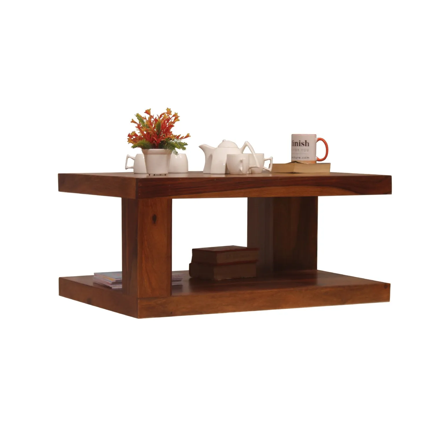 Royal Finish Alpino Center Table in Sheesham Wood With Natural Colour wooden center table image 7