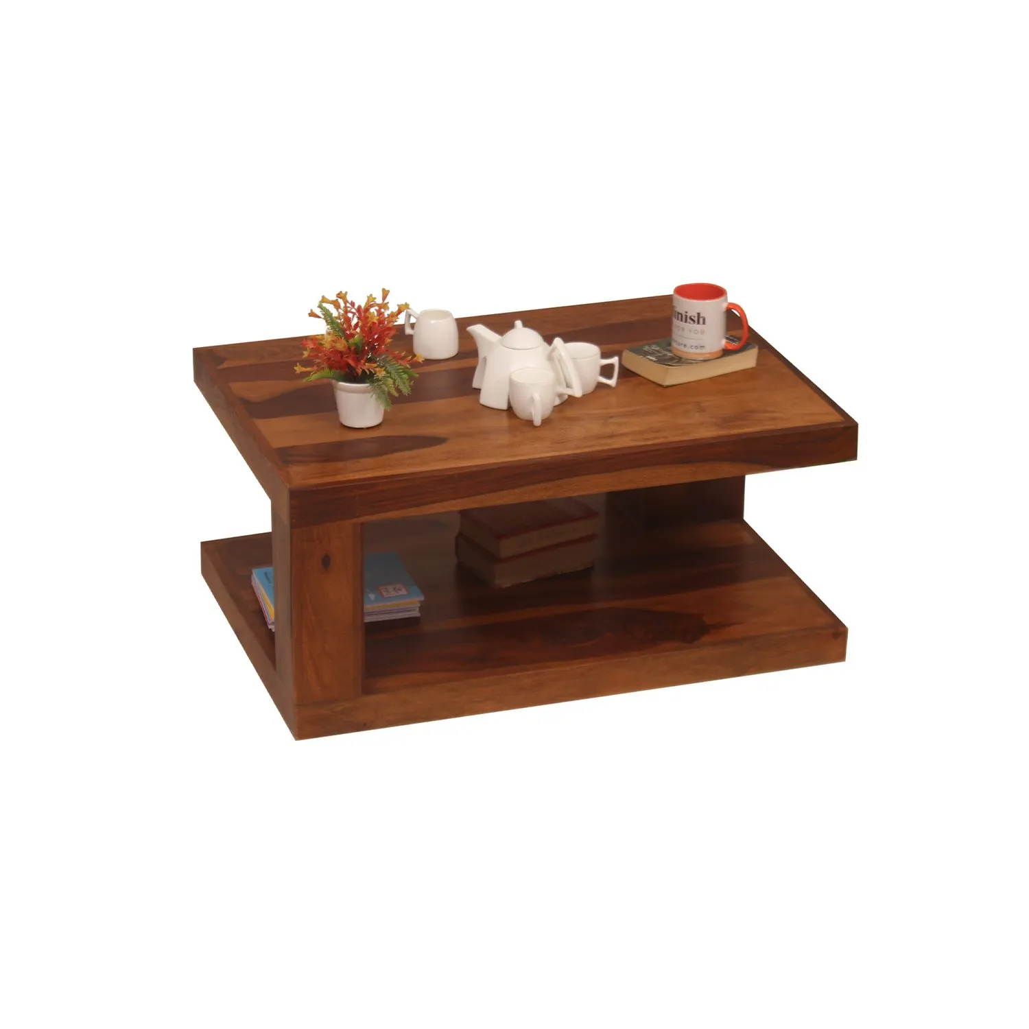 Royal Finish Alpino Center Table in Sheesham Wood With Natural Colour wooden center table image 9