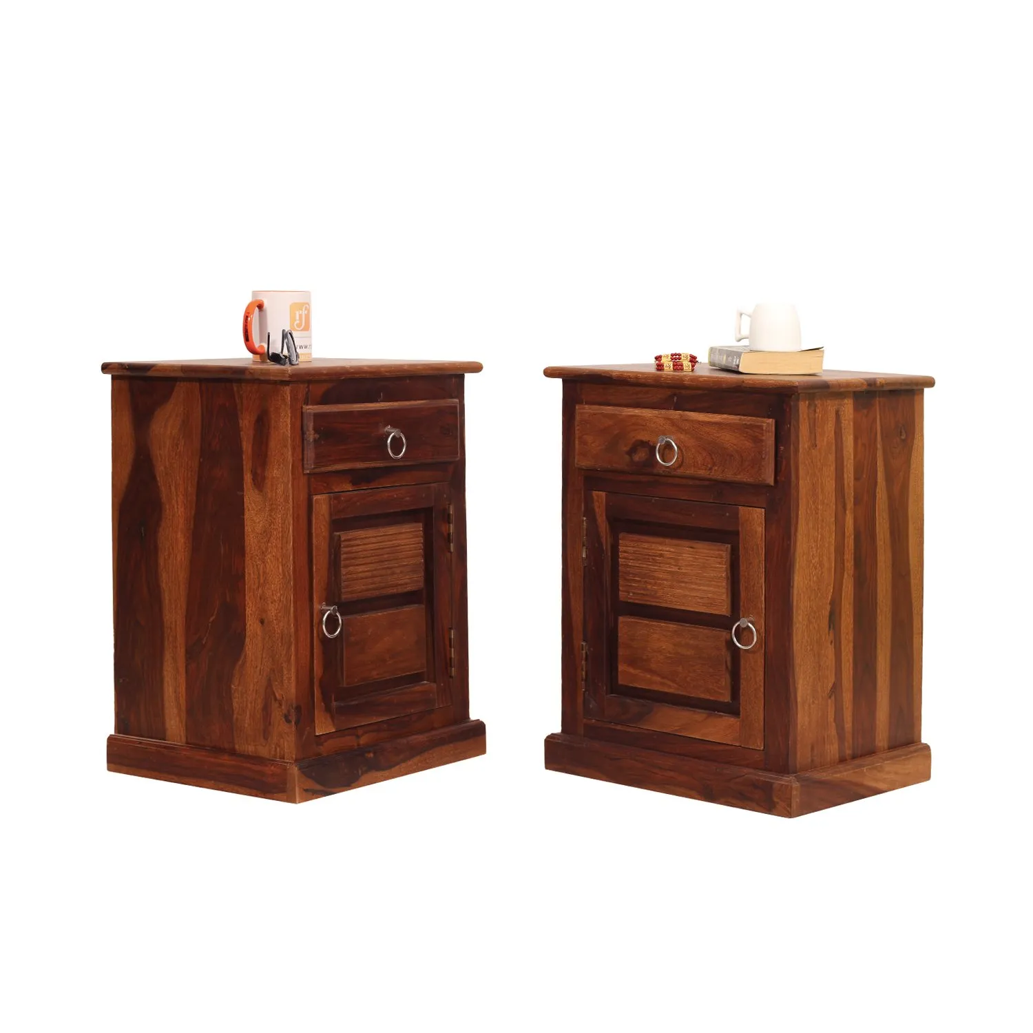 Royal Finish NovaSleep Double Bedside Table In Furniture Sheesham Wood InNatural sheesham wood bed image 5