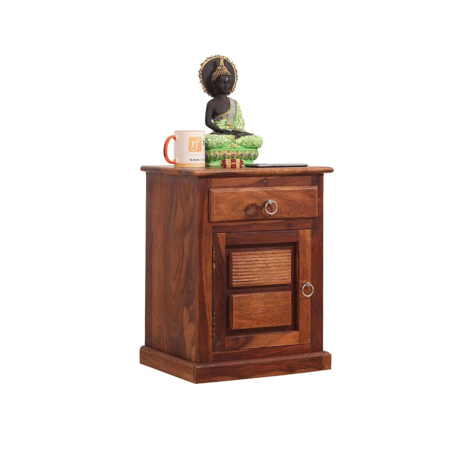 Royal Finish NovaSleep Double Bedside Table In Furniture Sheesham Wood InNatural sheesham wood bed image 8