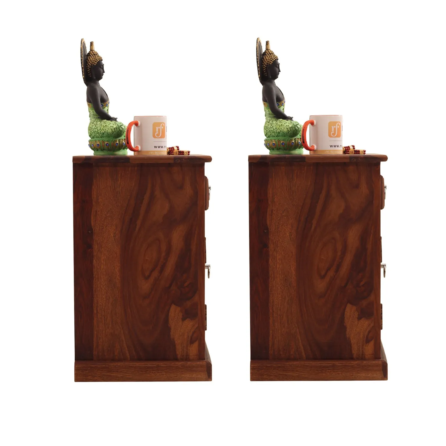 Royal Finish NovaSleep Double Bedside Table In Furniture Sheesham Wood InNatural sheesham wood bed image 9