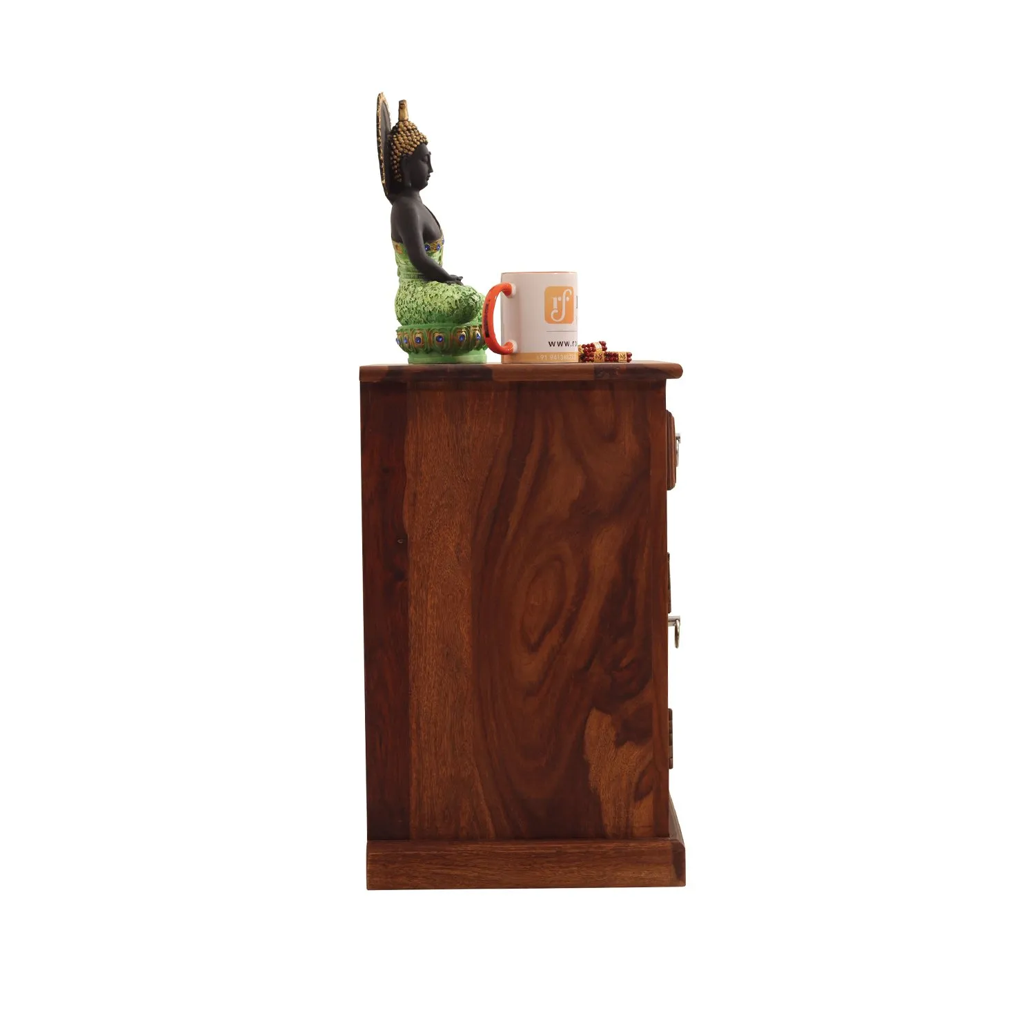 Royal Finish NovaSleep Bedside Table In Furniture Sheesham Wood In Natural sheesham wood bed image 8