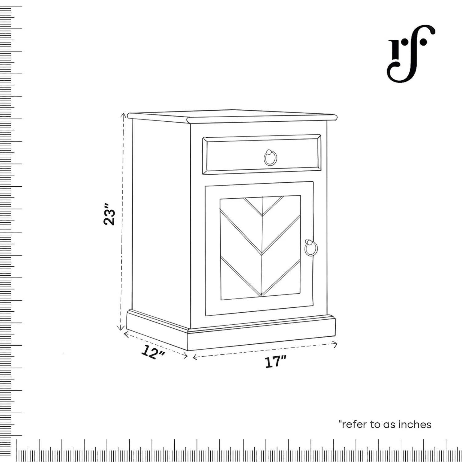 Royal Finish Vesto Double Bedside Table In Furniture Sheesham Wood In Natural sheesham wood bed image 3