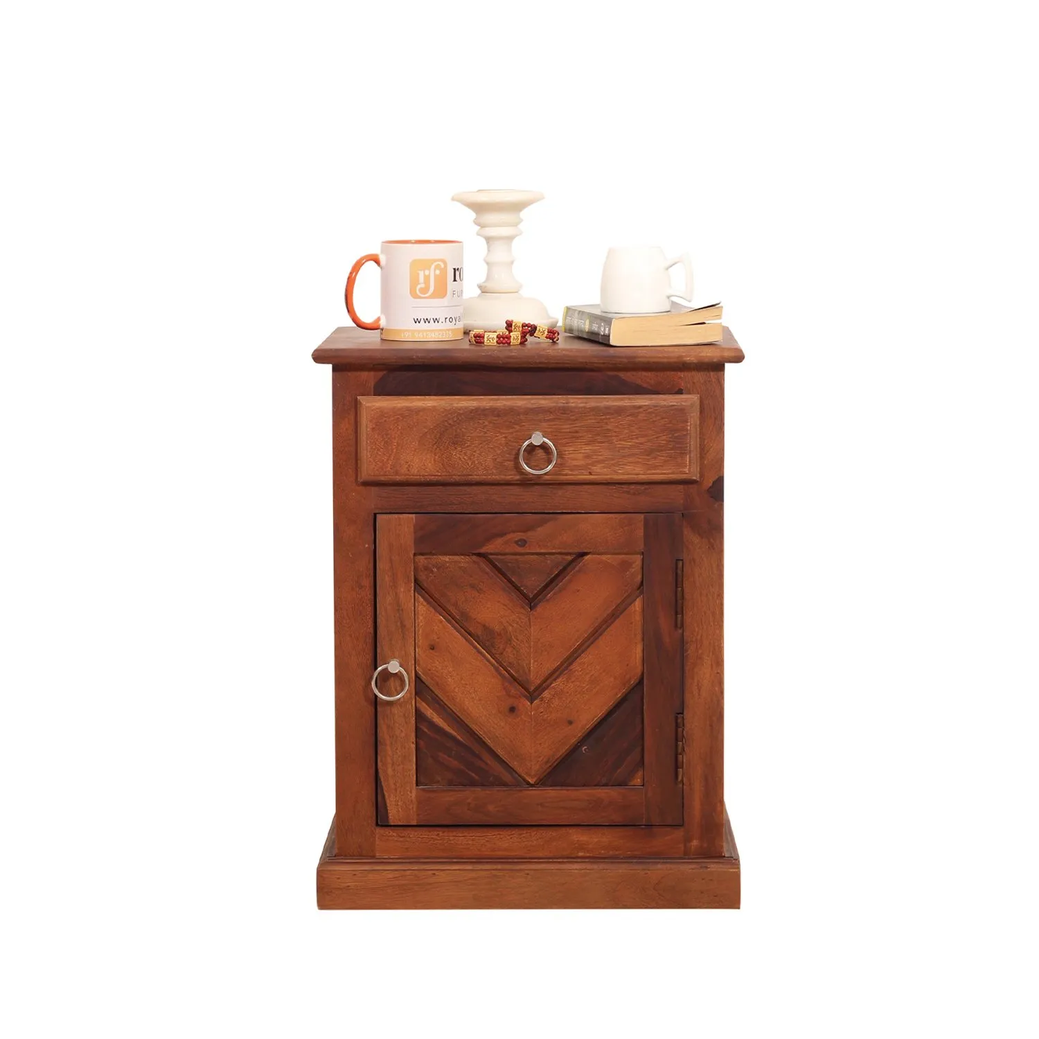 Royal Finish Vesto Double Bedside Table In Furniture Sheesham Wood In Natural sheesham wood bed image 9