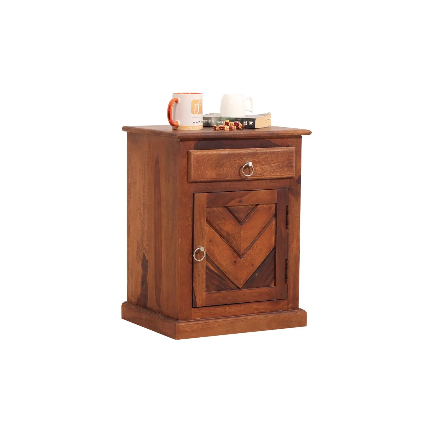 Royal Finish Vesto Double Bedside Table In Furniture Sheesham Wood In Natural sheesham wood bed image 10
