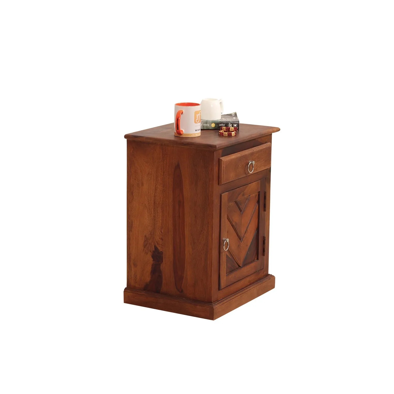 Royal Finish Vesto Bedside Table In Furniture Sheesham Wood In Natural Colour sheesham wood bed image 7