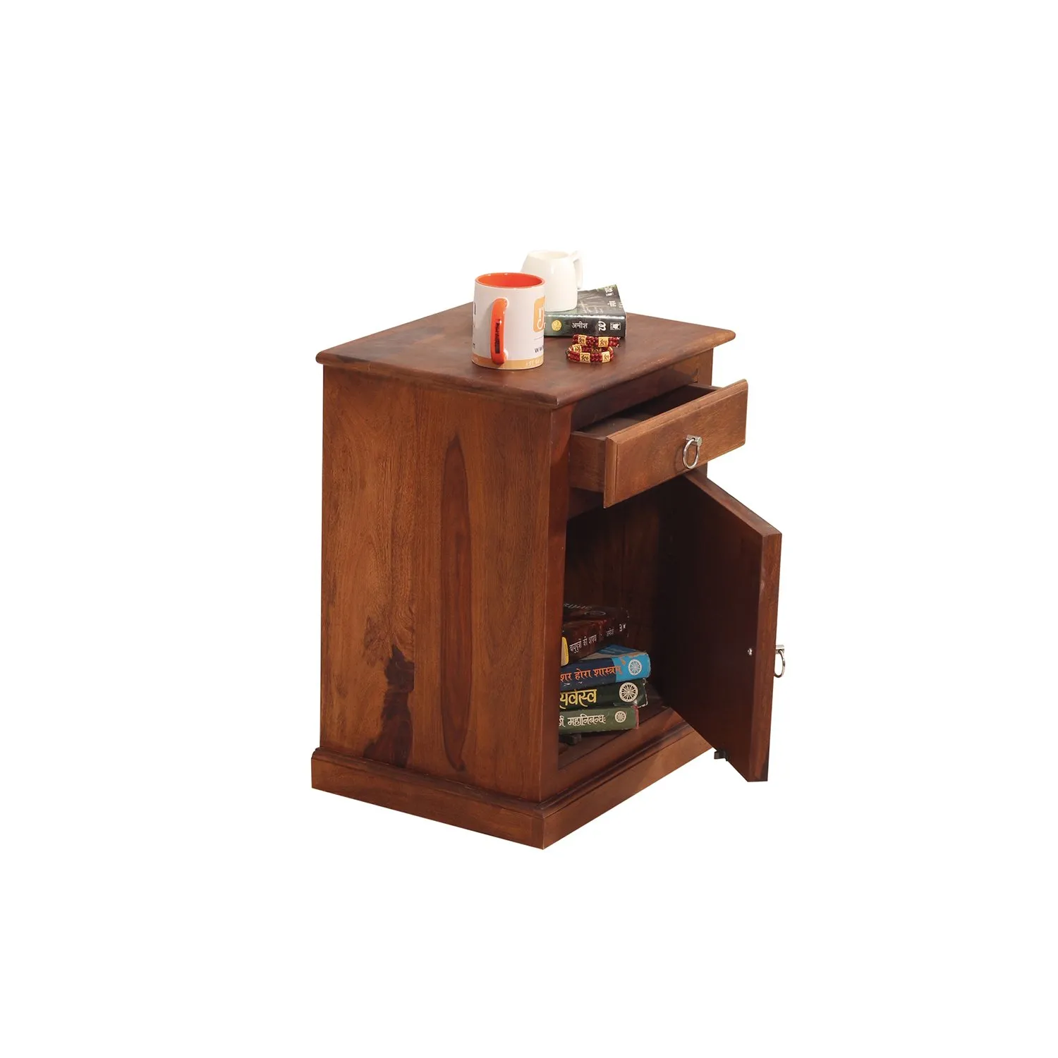 Royal Finish Vesto Bedside Table In Furniture Sheesham Wood In Natural Colour sheesham wood bed image 9