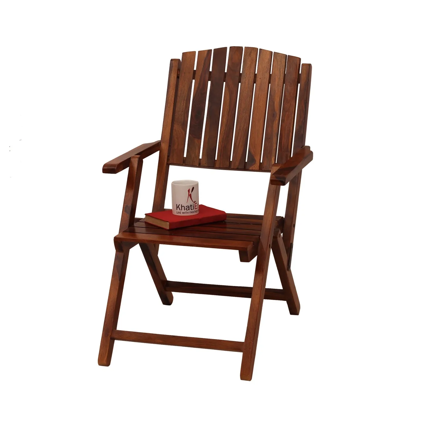 Royal Finish Classic Garden Foldable Chair in Sheesham with Natural Colour sheesham wood furniture image 7
