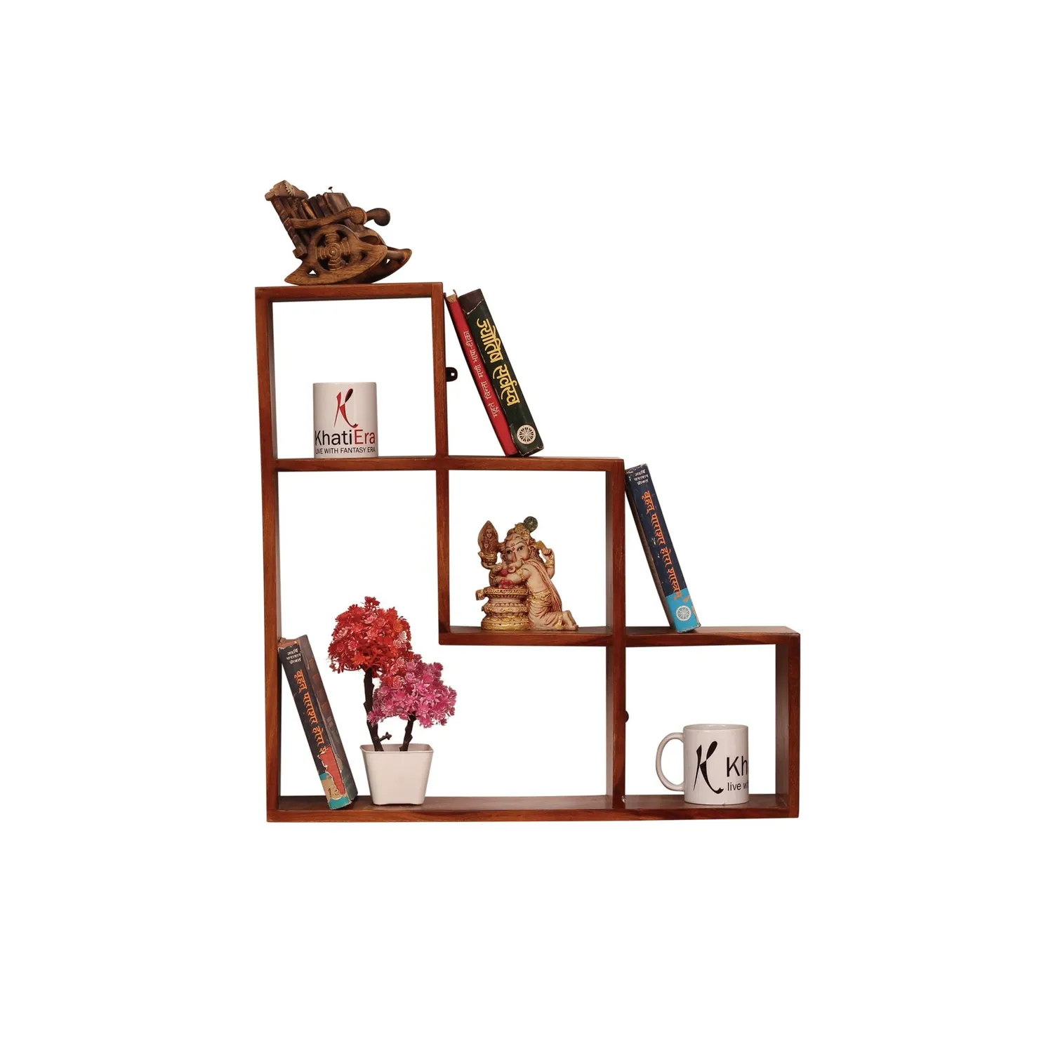 Royal Finish Artisanal Wall Shelf Natural Honey In Sheesham with Matte Finished sheesham wood furniture image 4
