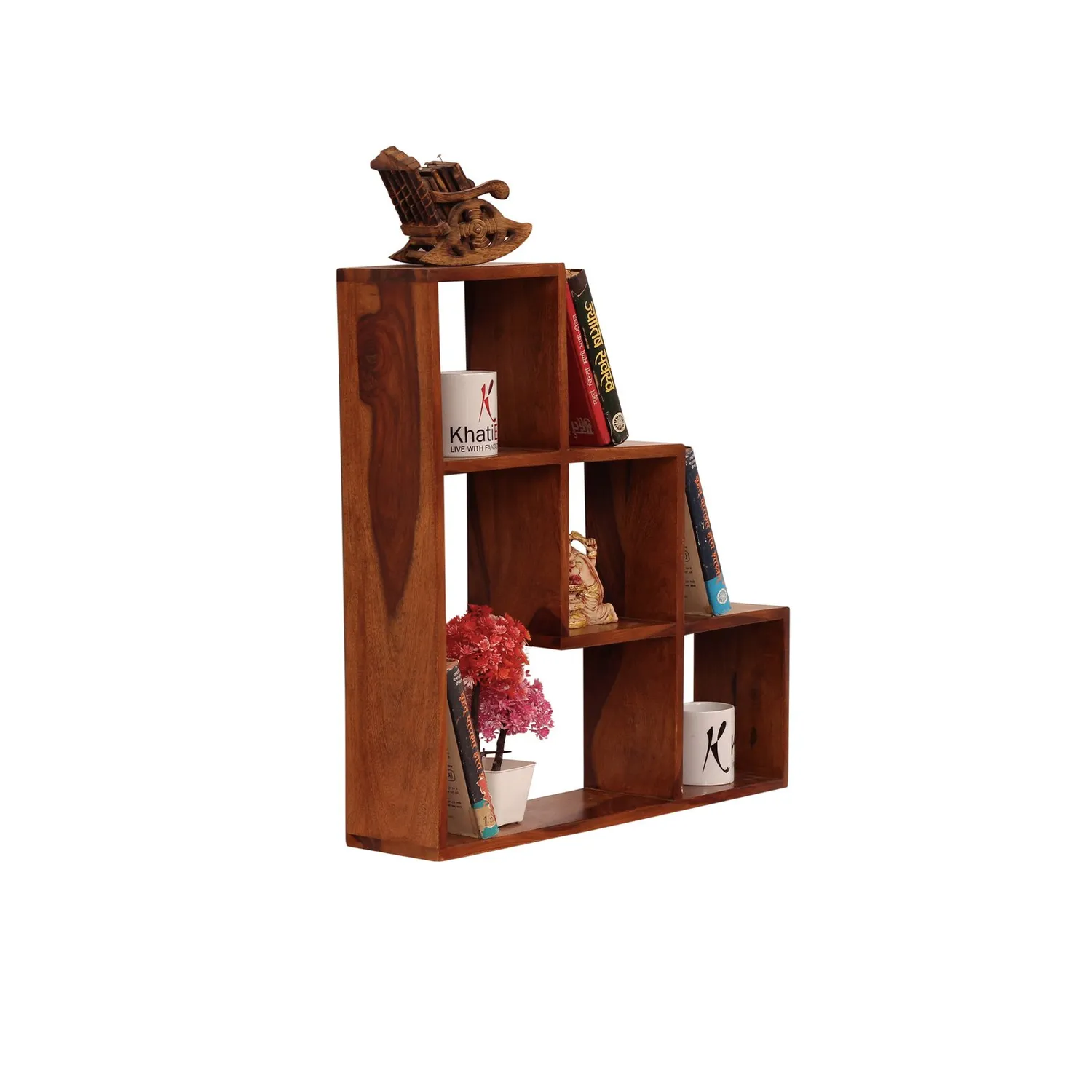 Royal Finish Artisanal Wall Shelf Natural Honey In Sheesham with Matte Finished sheesham wood furniture image 6