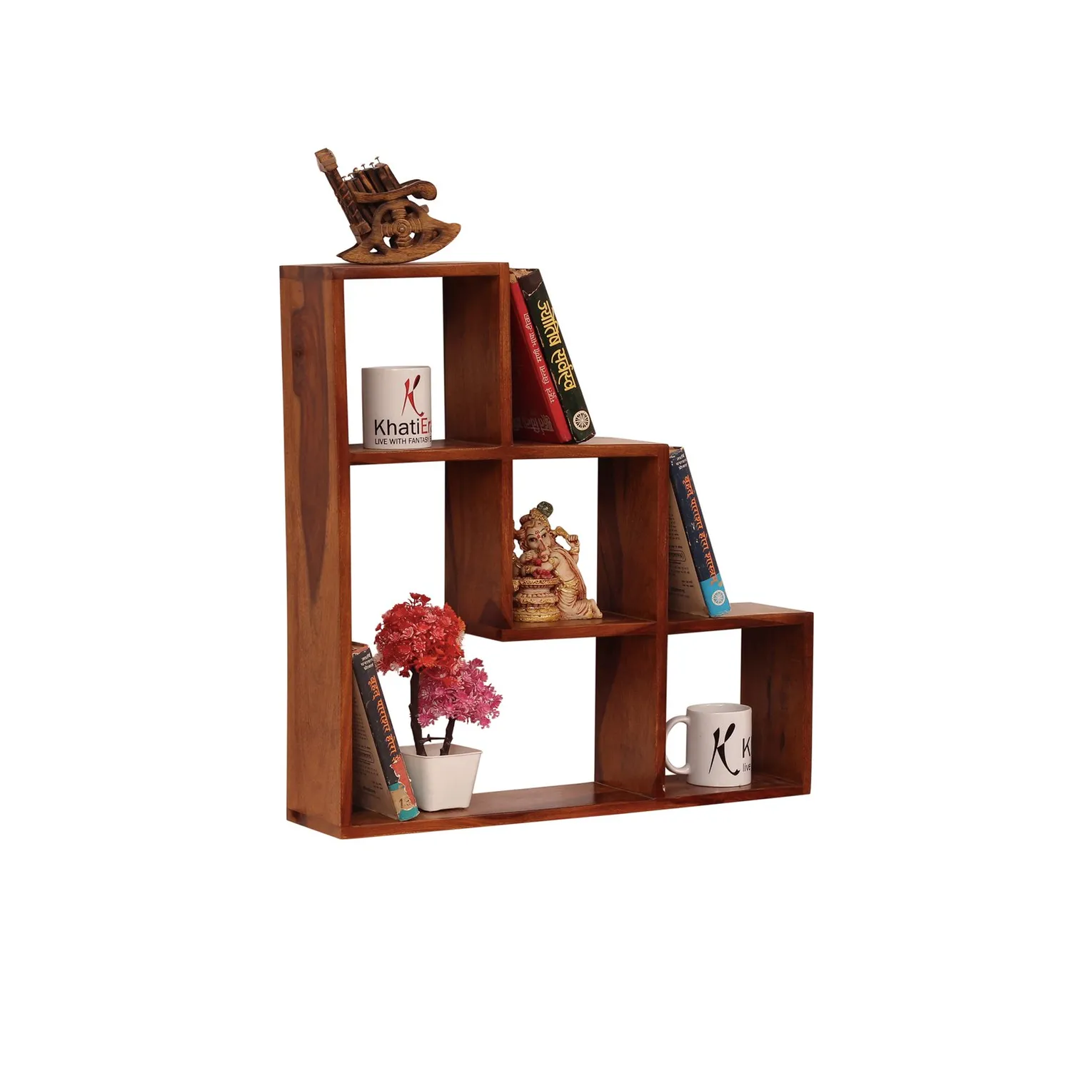 Royal Finish Artisanal Wall Shelf Natural Honey In Sheesham with Matte Finished sheesham wood furniture image 7