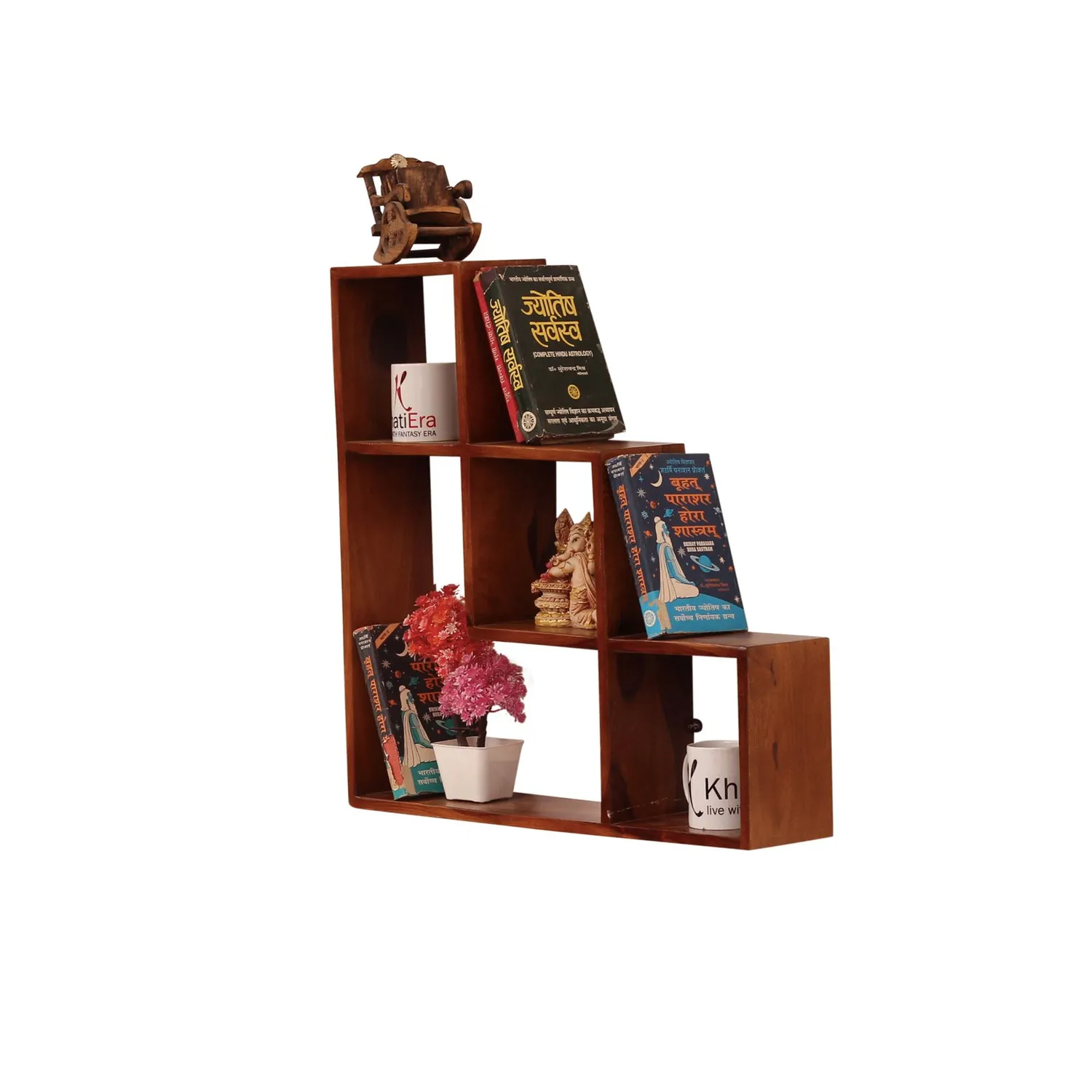 Royal Finish Artisanal Wall Shelf Natural Honey In Sheesham with Matte Finished sheesham wood furniture image 8