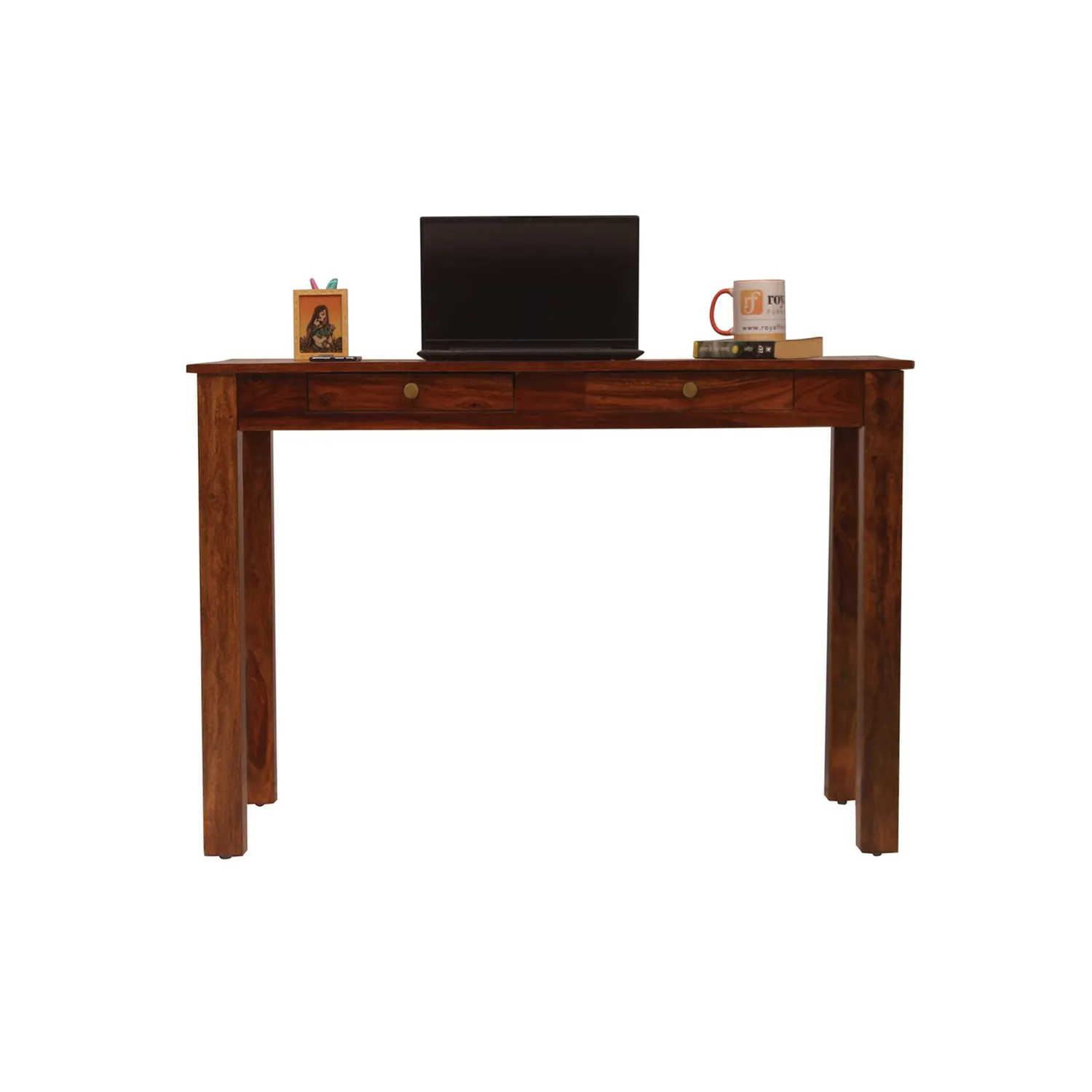 Royal Finish Two Drawer Elite Study Table in Funriture Sheesham wooden study table image 4