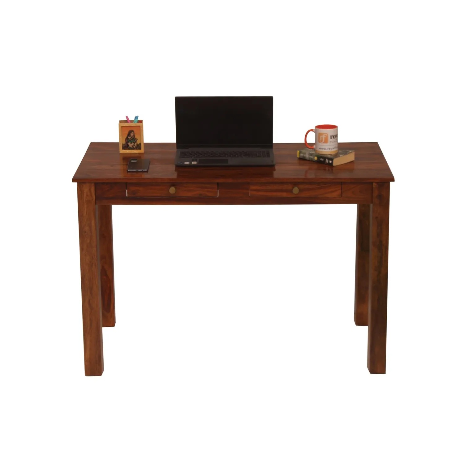 Royal Finish Two Drawer Elite Study Table in Funriture Sheesham wooden study table image 5
