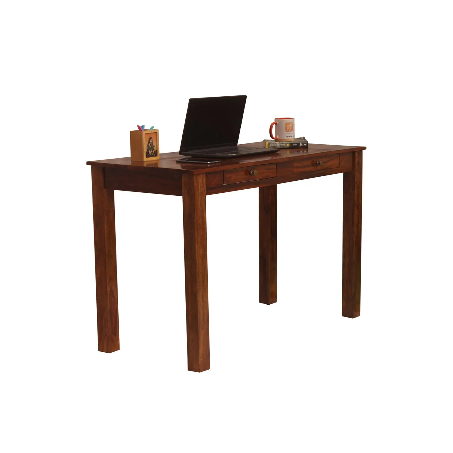 Royal Finish Two Drawer Elite Study Table in Funriture Sheesham wooden study table image 8