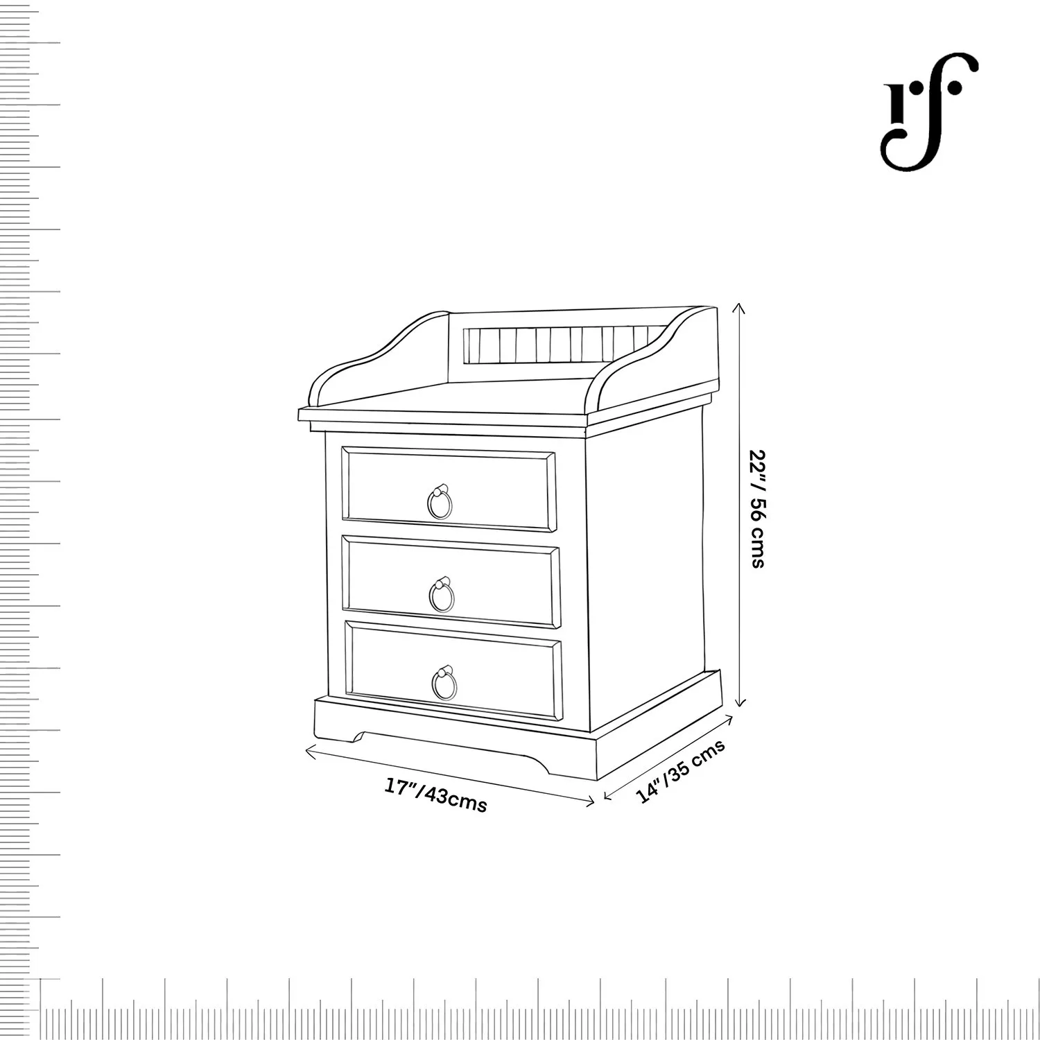 Royal Finish Accento Bedside Table In Furniture Mango Wood In Wood Colour sheesham wood bed image 8