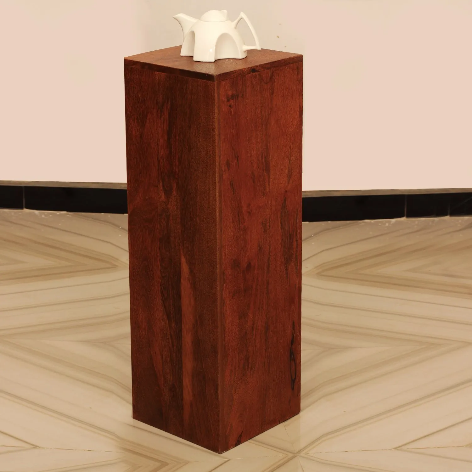 Royal Finish Vehement 4 Shelf Solid Wood Bookshelf in Sheesham, Natural Colour solid wood bookshelf image 6