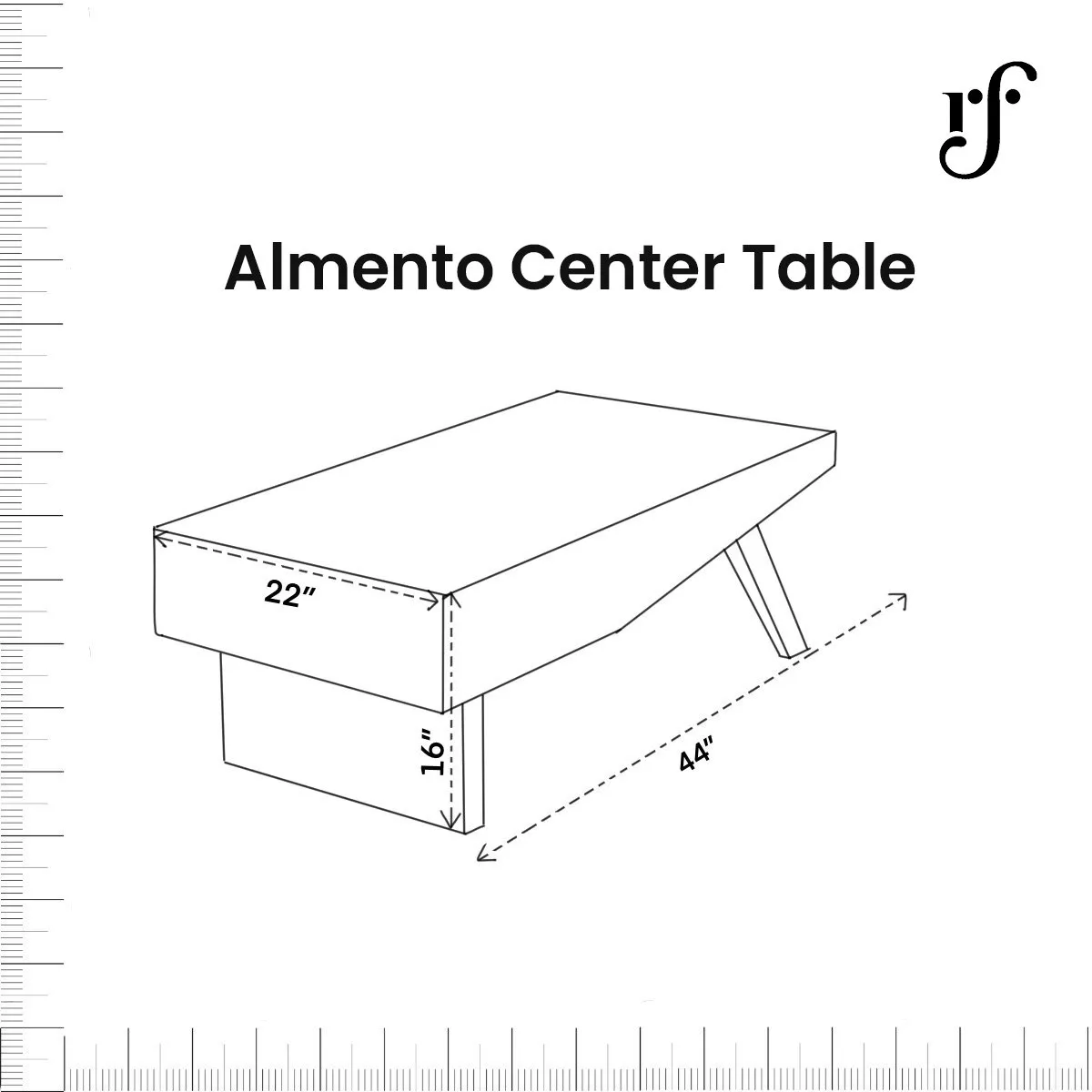 Royal Finish Horizon Center Table in Mango Wood With Natural Colour wooden center table image 6