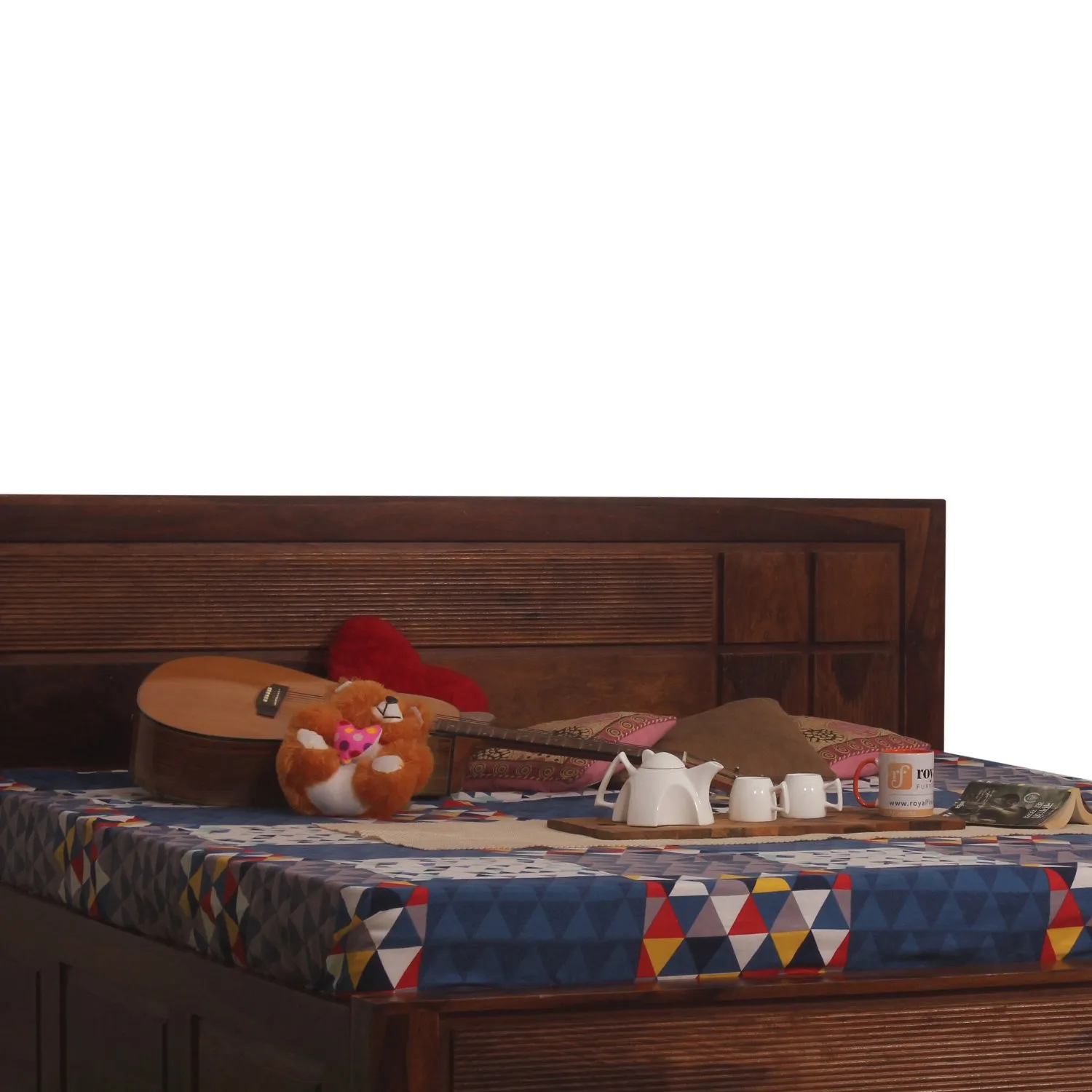 Royal Finish NovaSleep King Storage Bed In Solid Sheesham Wood sheesham wood bed image 8