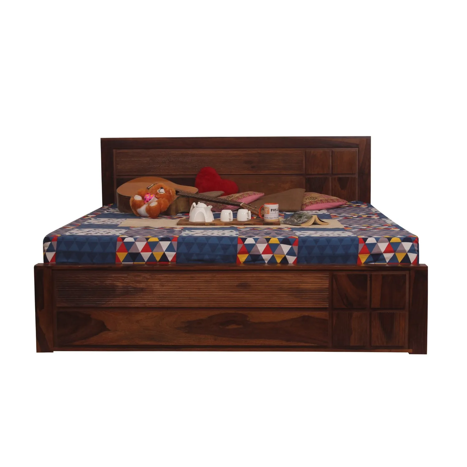 Royal Finish NovaSleep King Storage Bed In Solid Sheesham Wood sheesham wood bed image 10