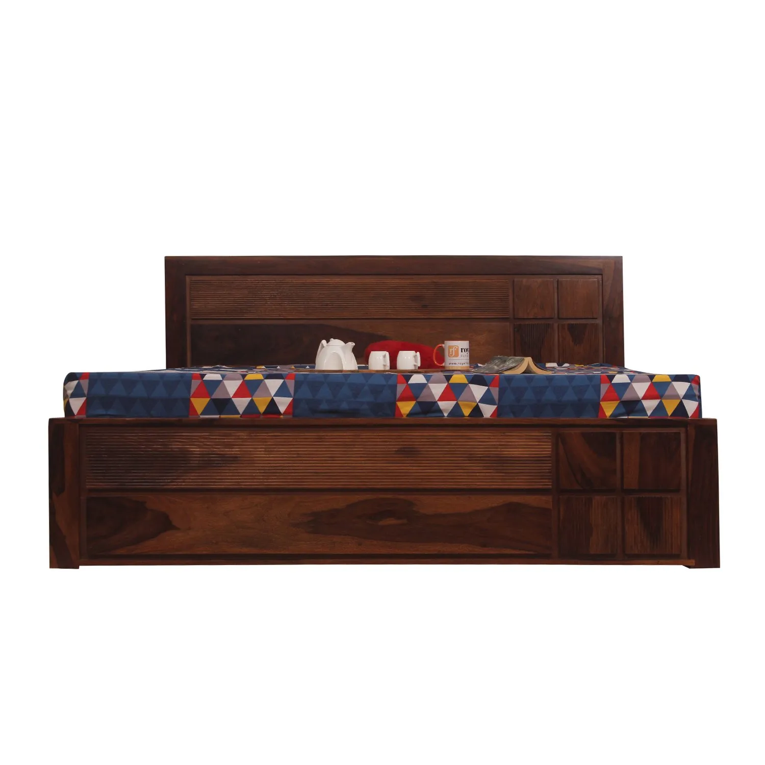 Royal Finish NovaSleep King Storage Bed In Solid Sheesham Wood sheesham wood bed image 12