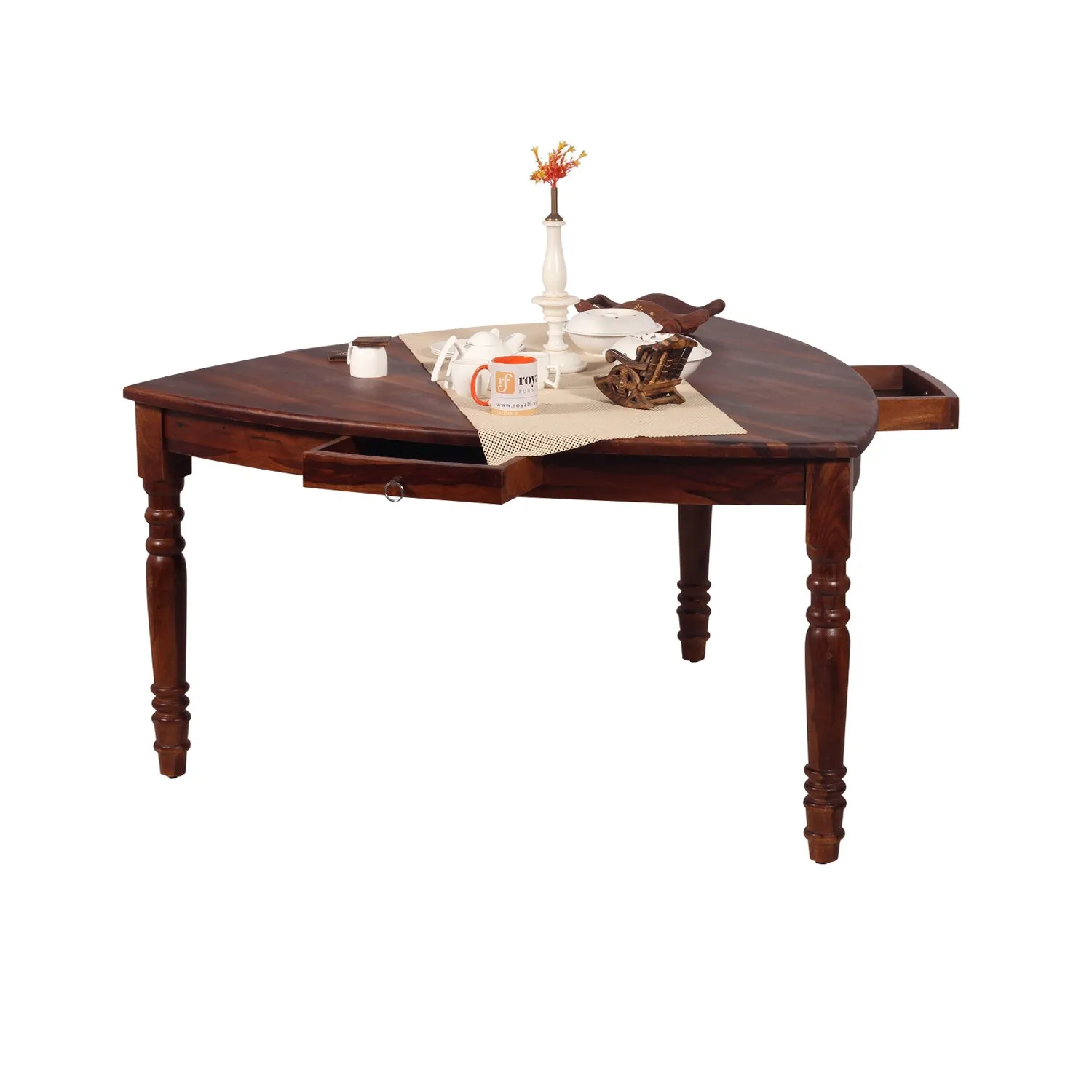 Royal Finish Betel Quid Dining Table in Natural Furniture Sheesham Wood sheesham dining table image 4