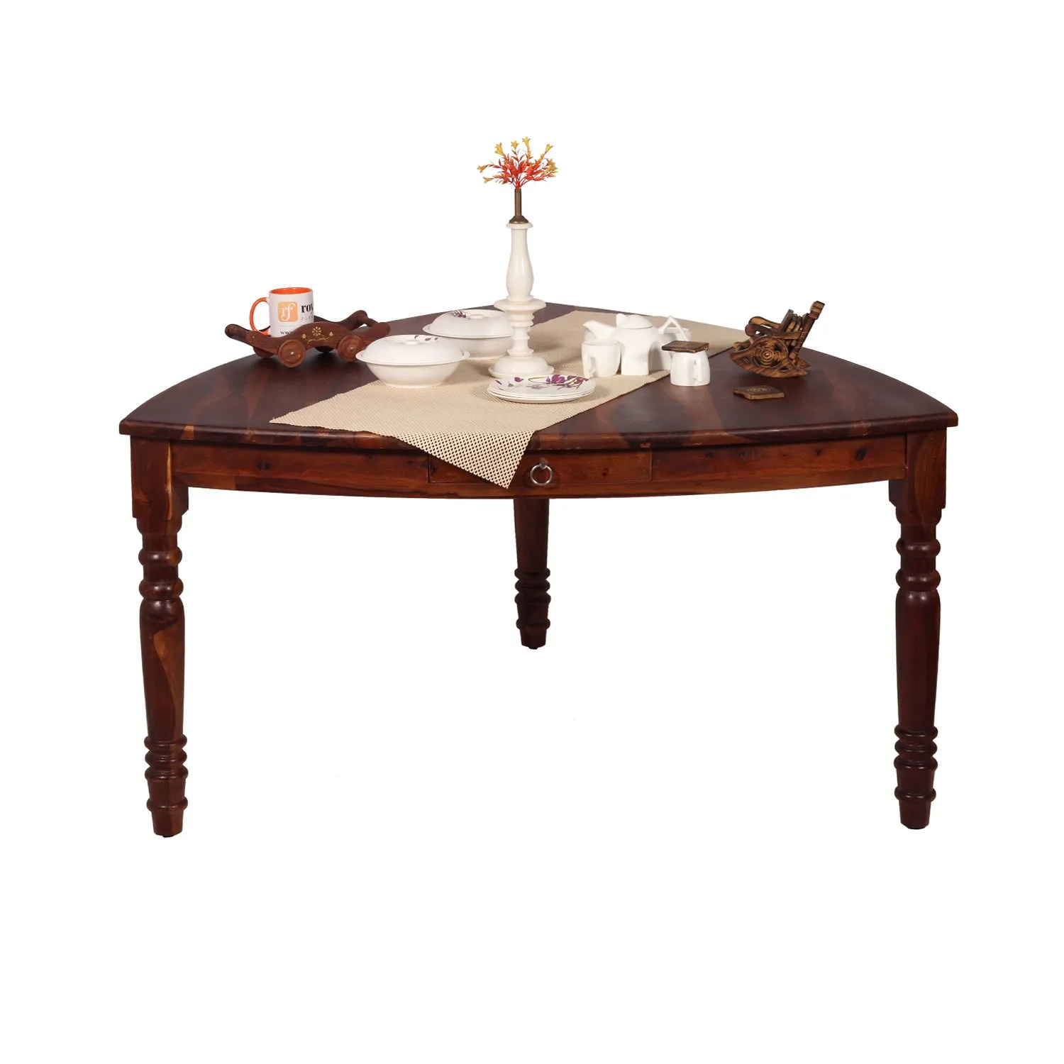 Royal Finish Betel Quid Dining Table in Natural Furniture Sheesham Wood sheesham dining table image 9