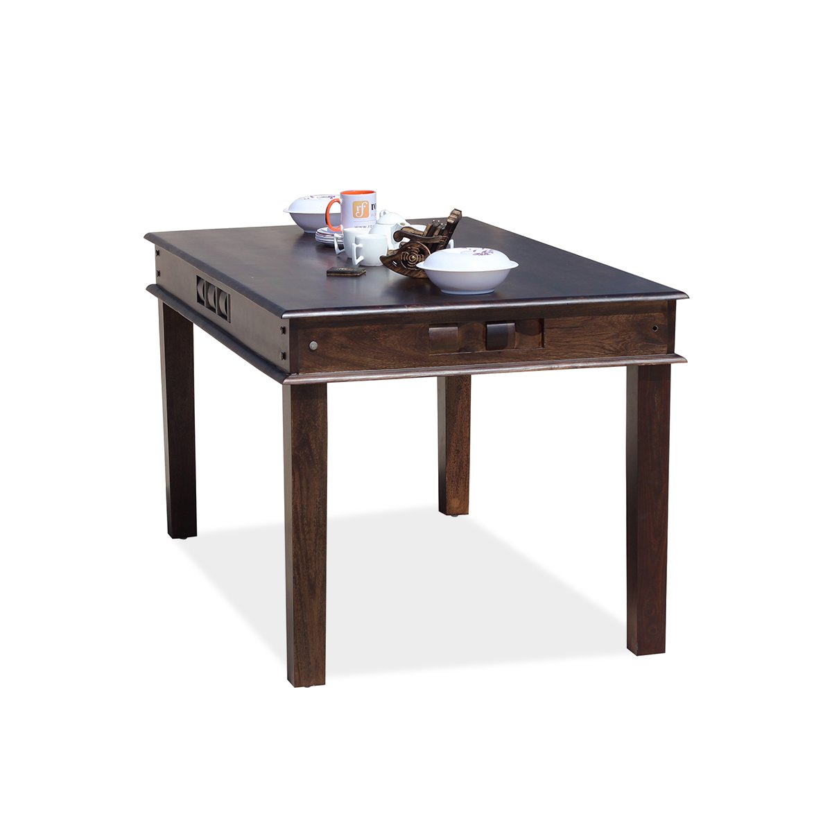 Royal Finish Nivora Moderna Dining Table in Sheesham with wallnut color