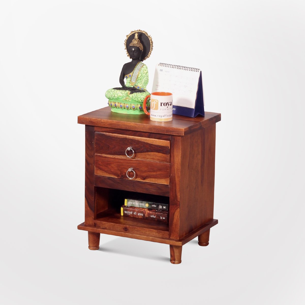 Royal Finish Santo Bedside Table In Furniture Sheesham Wood